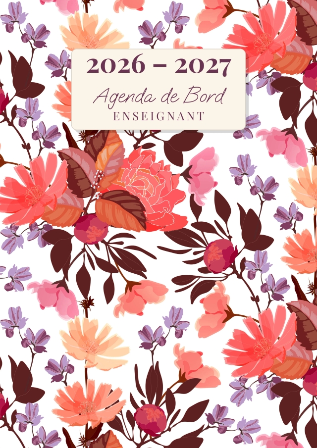 Agenda de Bord Enseignant — Fleurs du jardin