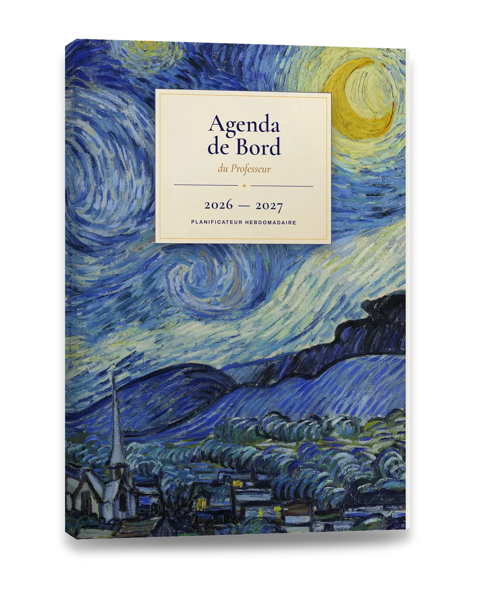 Agenda de Bord Professeur 2026-2027 — Édition Nuit Étoilée (Van Gogh)