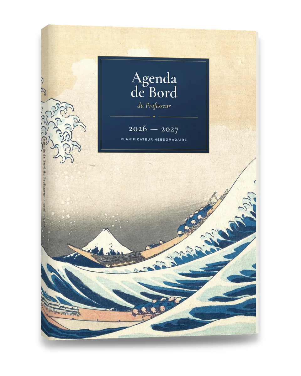 Agenda de Bord Professeur 2026-2027 — Édition La Grande Vague (Hokusai)