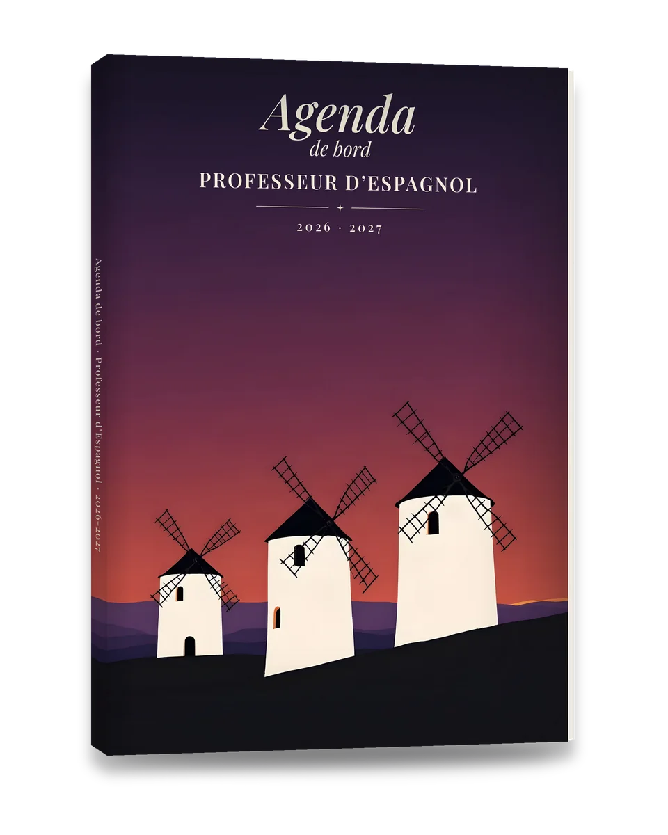 Agenda de Bord 2026-2027 Professeur d'Espagnol — Édition « Les moulins »