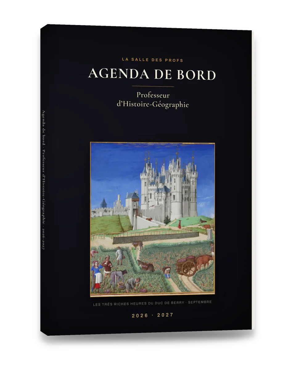 Agenda de Bord Enseignant 2026-2027 Prof d'Histoire-Géographie — Édition « Les Riches Heures »