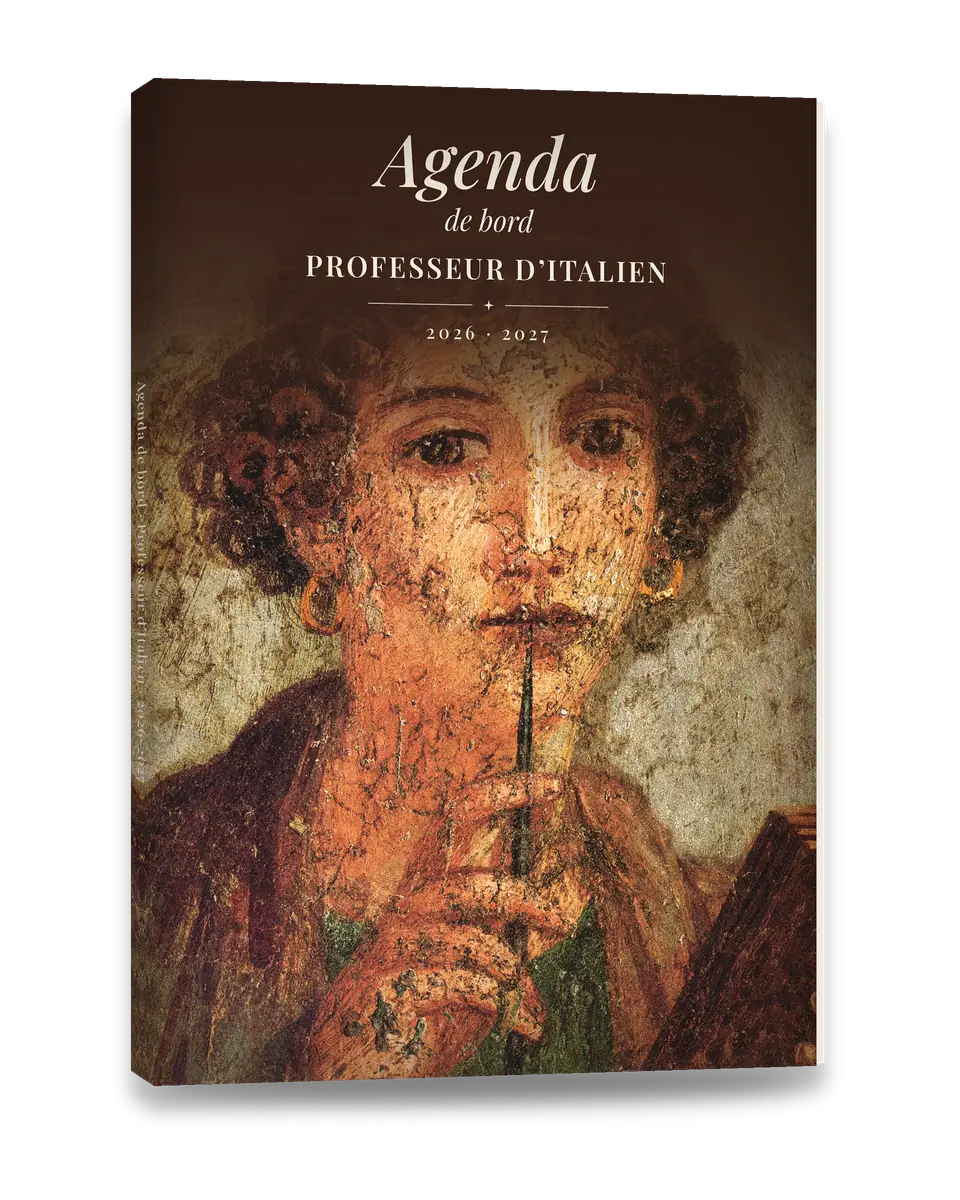 Agenda de Bord Enseignant 2026-2027 Prof d'Italien — Édition « La fresque au stylet »
